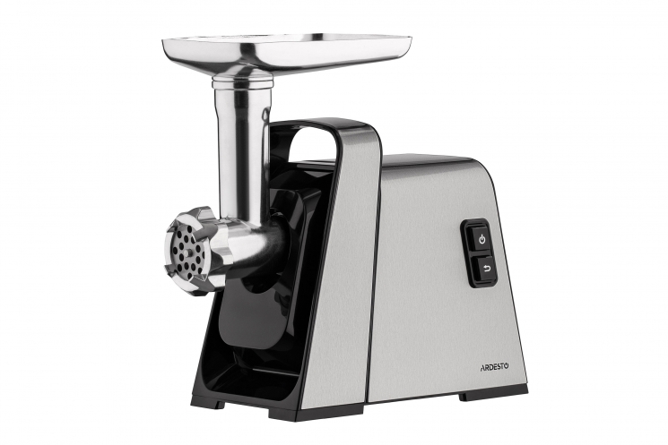 М'ясорубка Ardesto MGK-2400, 2400Вт, 2.2кг/хв, 3 решітки, насадка для ковбас, кеббе, томатів, 4 терки, пластик